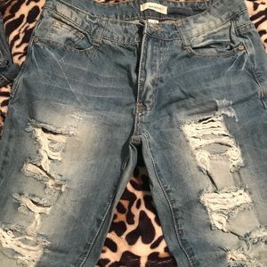 Blue Asphalt distressed jeans size 1/25